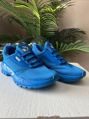 Puma Electric Blue Mesh Trainer Sneakers